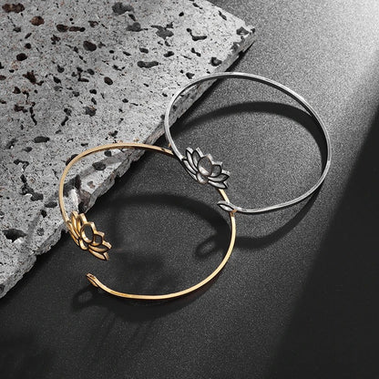 Bracelet Lotus Femme Acier Inoxydable Sacré