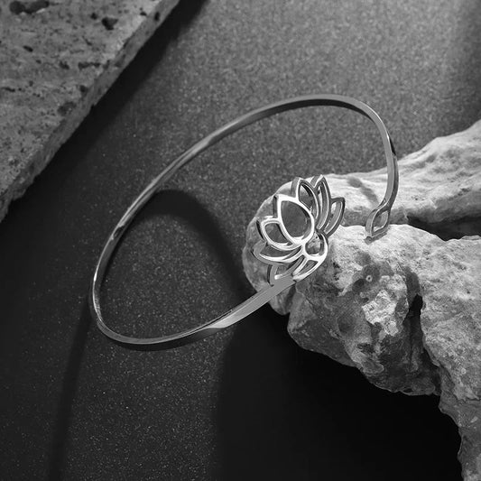 Bracelet Lotus Femme Acier Inoxydable Sacré