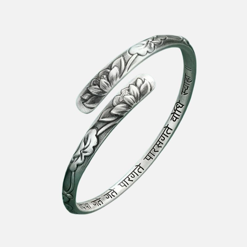 Bracelet Lotus Femme Gravé Sérénité