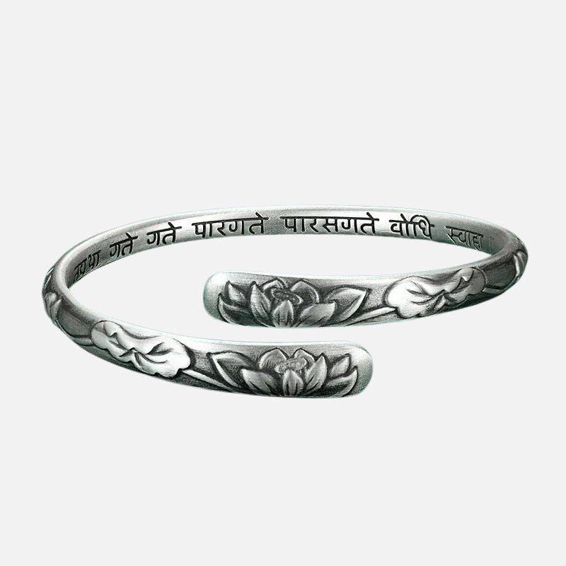 Bracelet Lotus Femme Gravé Sérénité