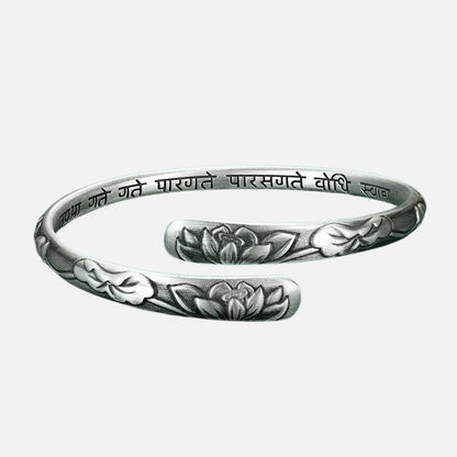 Bracelet Lotus Femme Gravé Sérénité
