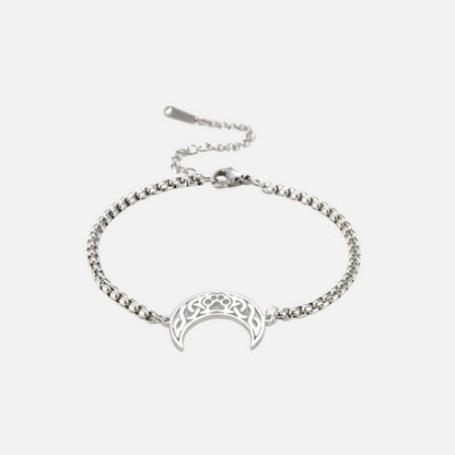 Bracelet Lune Croissant en Acier Inoxydable