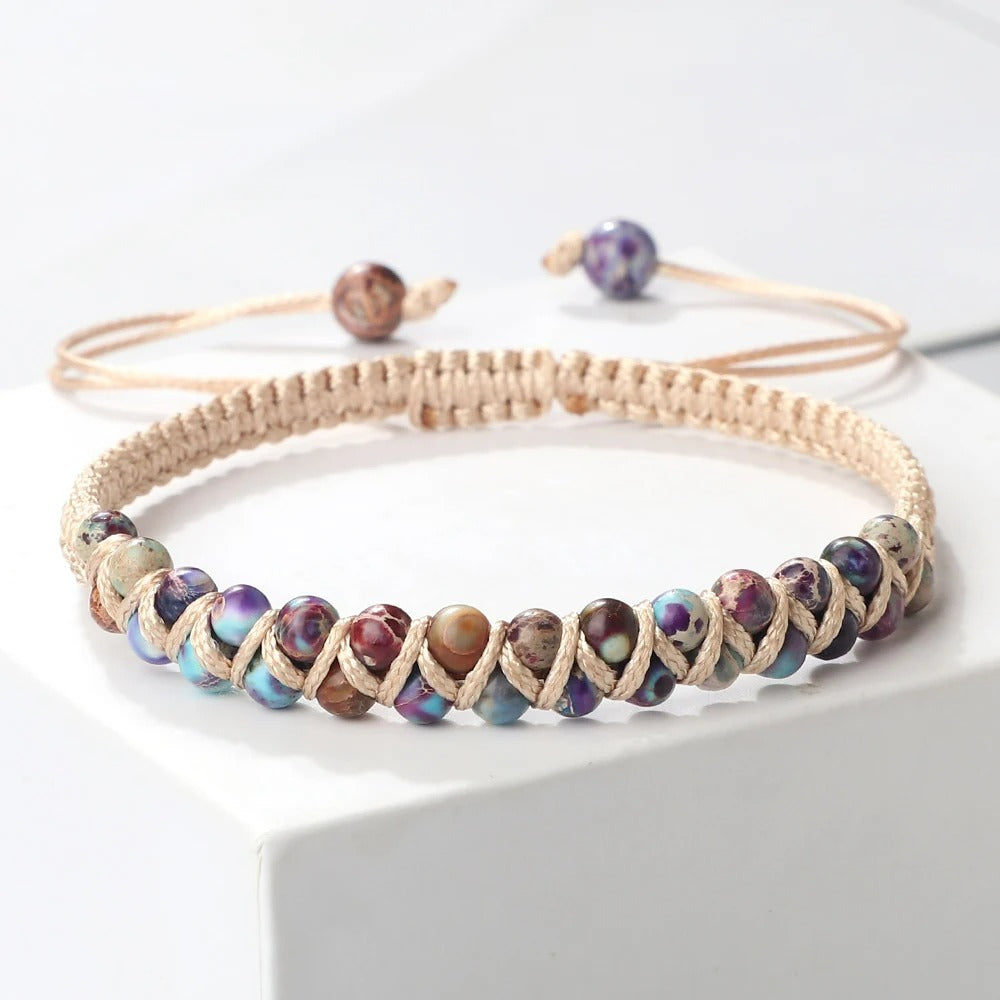 Bracelet Macramé Jaspe Impérial Multicolore