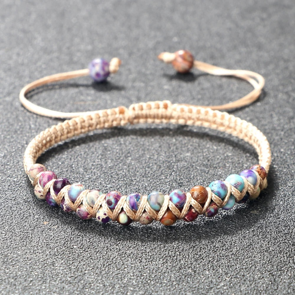 Bracelet Macramé Jaspe Impérial Multicolore