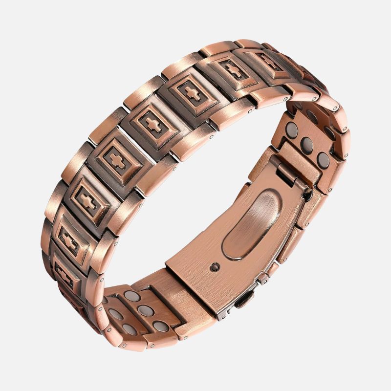 Bracelet Magnétique Cuivre Maillons Signature