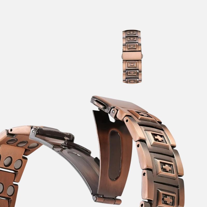Bracelet Magnétique Cuivre Maillons Signature