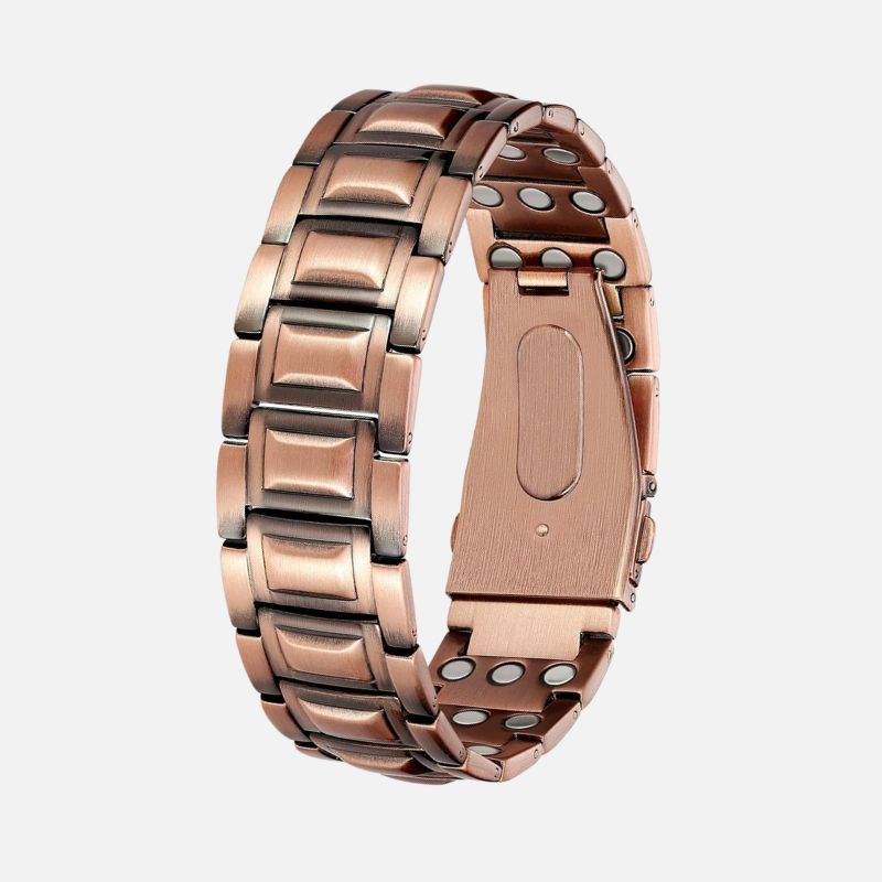 Bracelet Magnétique Homme Cuivre Maillons Larges