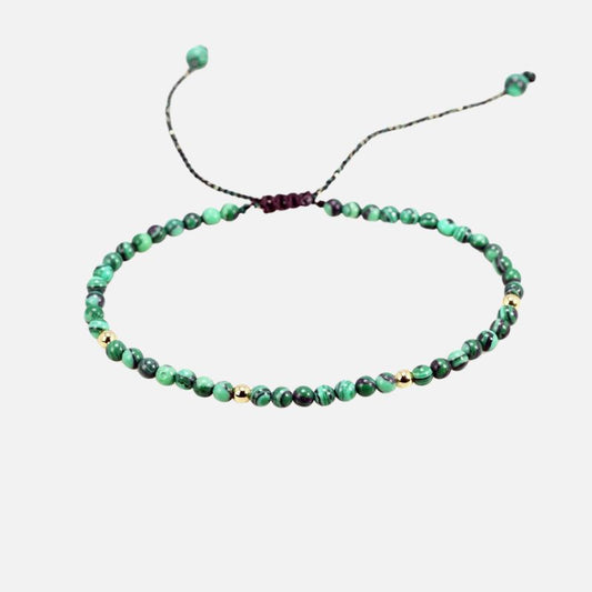 Bracelet Malachite Fin et Réglable