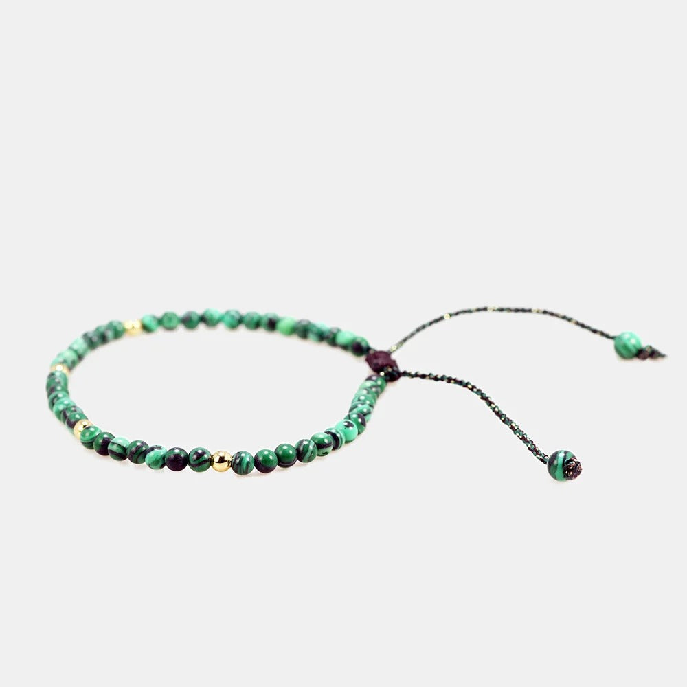 Bracelet Malachite Fin et Réglable