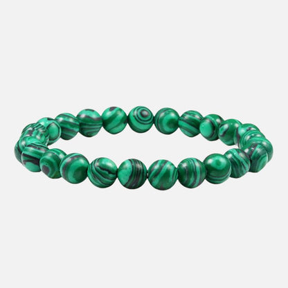 Bracelet Malachite  Pierres Rondes