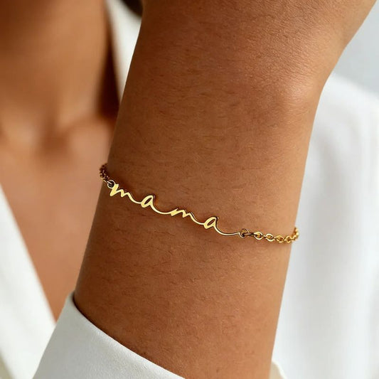 Bracelet Maman Chaine - Acier Inoxydable