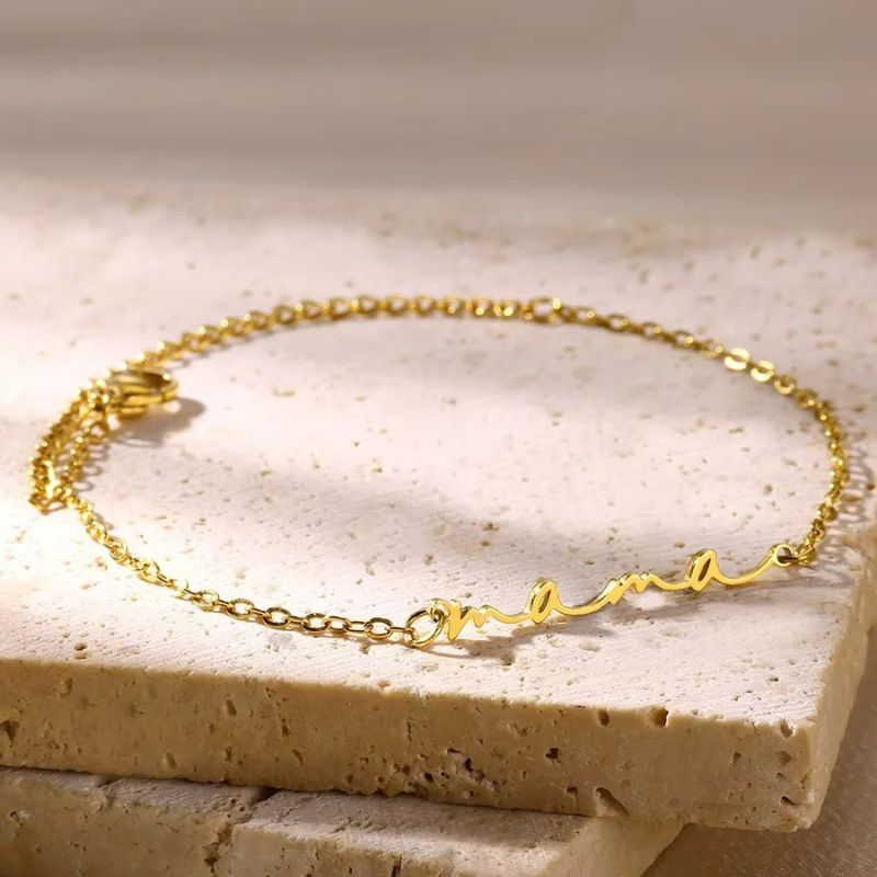 Bracelet Maman Chaine - Acier Inoxydable