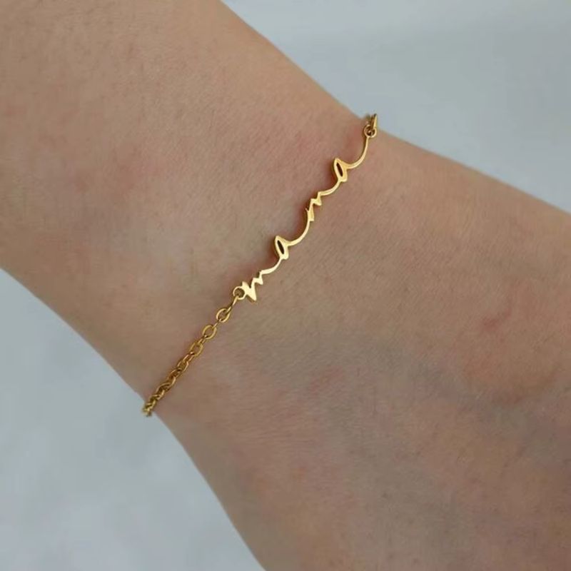 Bracelet Maman Chaine - Acier Inoxydable