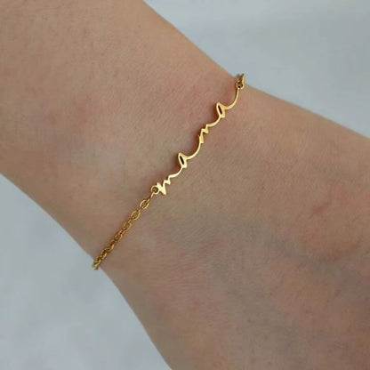 Bracelet Maman Chaine - Acier Inoxydable