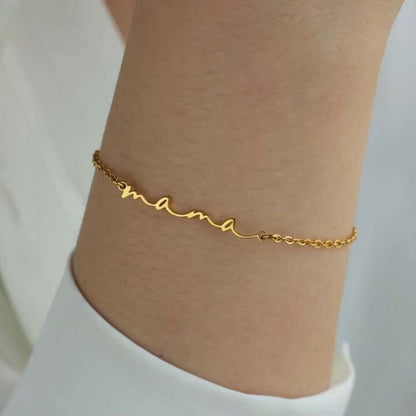 Bracelet Maman Chaine - Acier Inoxydable