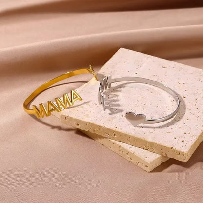Bracelet Maman Jonc - Acier Inoxydable