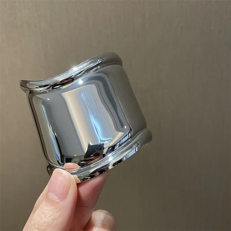 Bracelet Manchette Femme Argenté