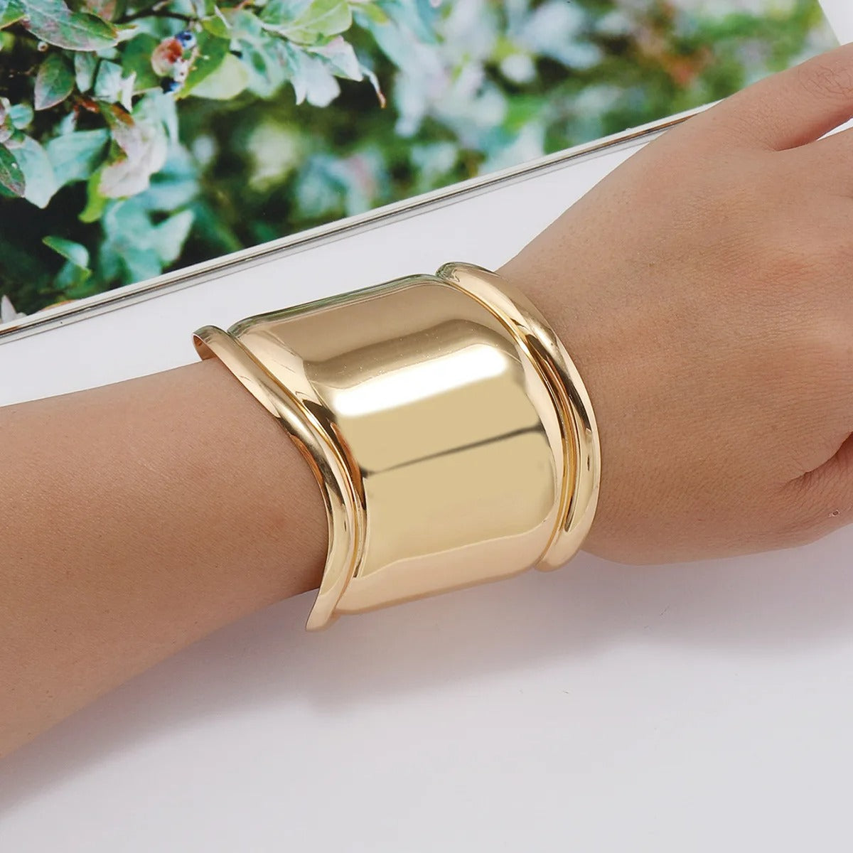 Bracelet Manchette Femme Doré