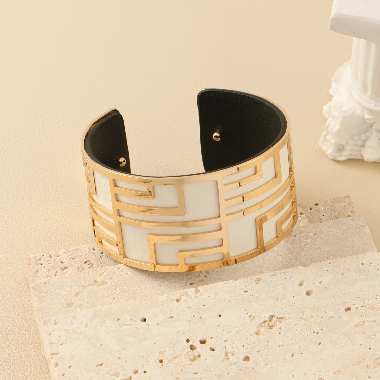 Bracelet Manchette Femme Doré Et Réversible