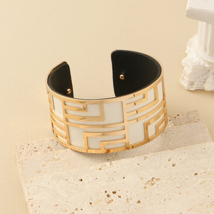 Bracelet Manchette Femme Doré Et Réversible