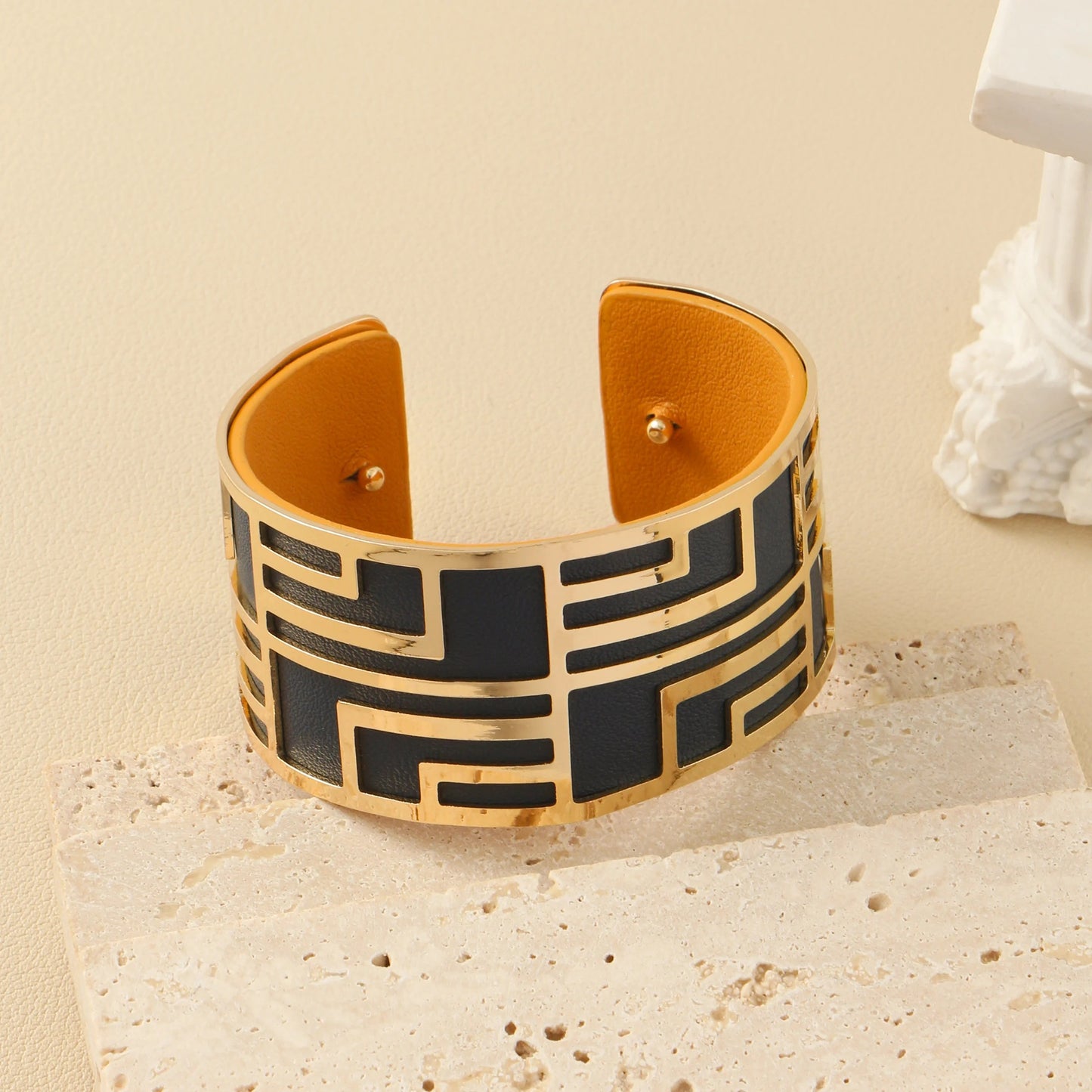 Bracelet Manchette Femme Doré Et Réversible