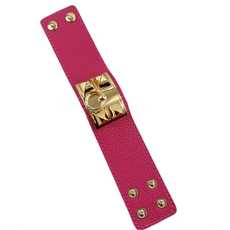 Bracelet Manchette Femme Large — Acier Inoxydable