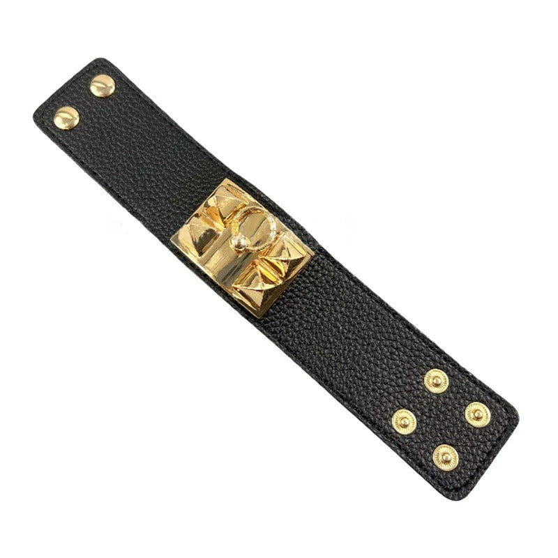 Bracelet Manchette Femme Large — Acier Inoxydable