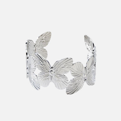 Bracelet Manchette Femme Papillon Acier Inoxydable