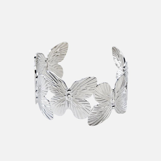 Bracelet Manchette Femme Papillon Acier Inoxydable