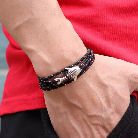 Bracelet Marin Cordage Attache Baleine