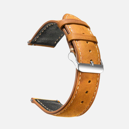 Bracelet Montre Cuir Homme Surpiqûres Boucle Ardillon