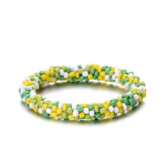 Bracelet Nepalais Authentique Bicolore sur fond blanc