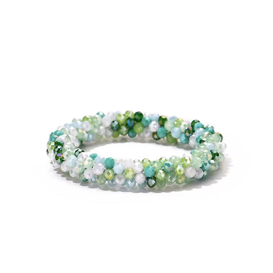Bracelet Nepalais Multicolore en Perles sur fond blanc