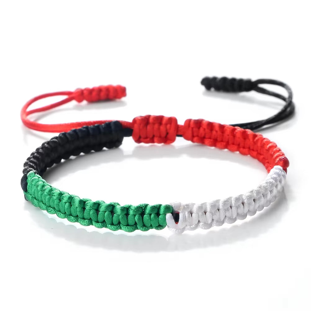 Bracelet Palestine en Corde sur fond blanc
