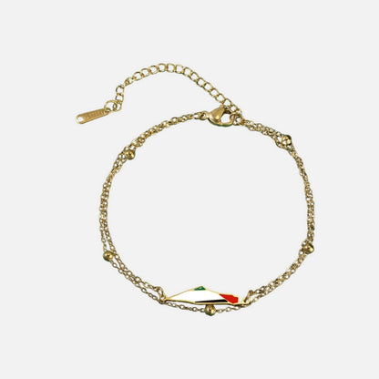 Bracelet Palestine à Double Chaine
