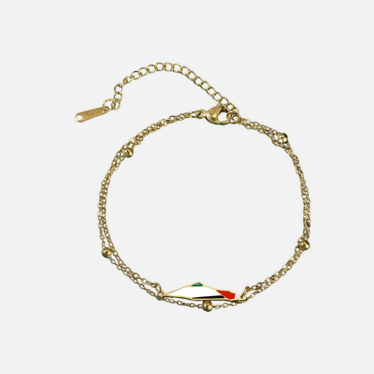 Bracelet Palestine à Double Chaine