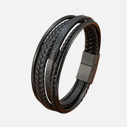 Bracelet Papa Tressé en Cuir