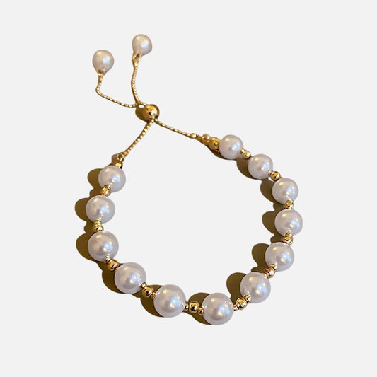 Bracelet Perle Blanche Chic
