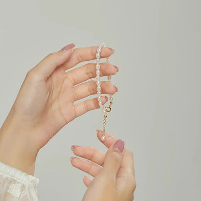 Bracelet Perle Blanche Élégance Naturelle