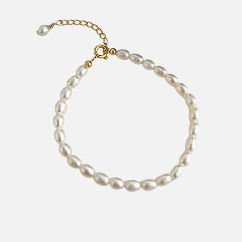 Bracelet Perle Blanche Élégance Naturelle