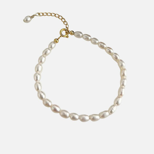 Bracelet Perle Blanche Élégance Naturelle