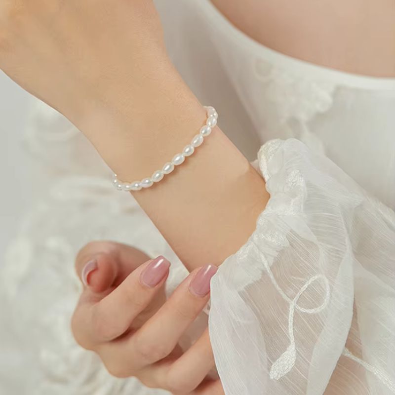Bracelet Perle Blanche Élégance Naturelle