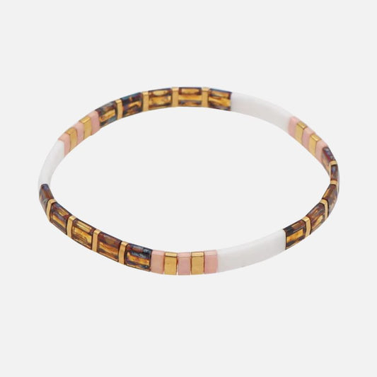Bracelet Perle Plate Moderne