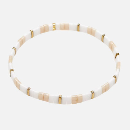 Bracelet Perle Plate Raffiné