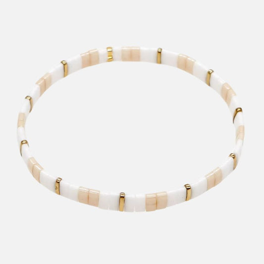 Bracelet Perle Plate Raffiné