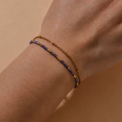 Bracelet Perles Fines en Acier Inoxydable