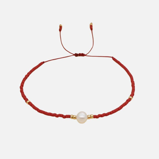 Bracelet Perles Fines Tressé