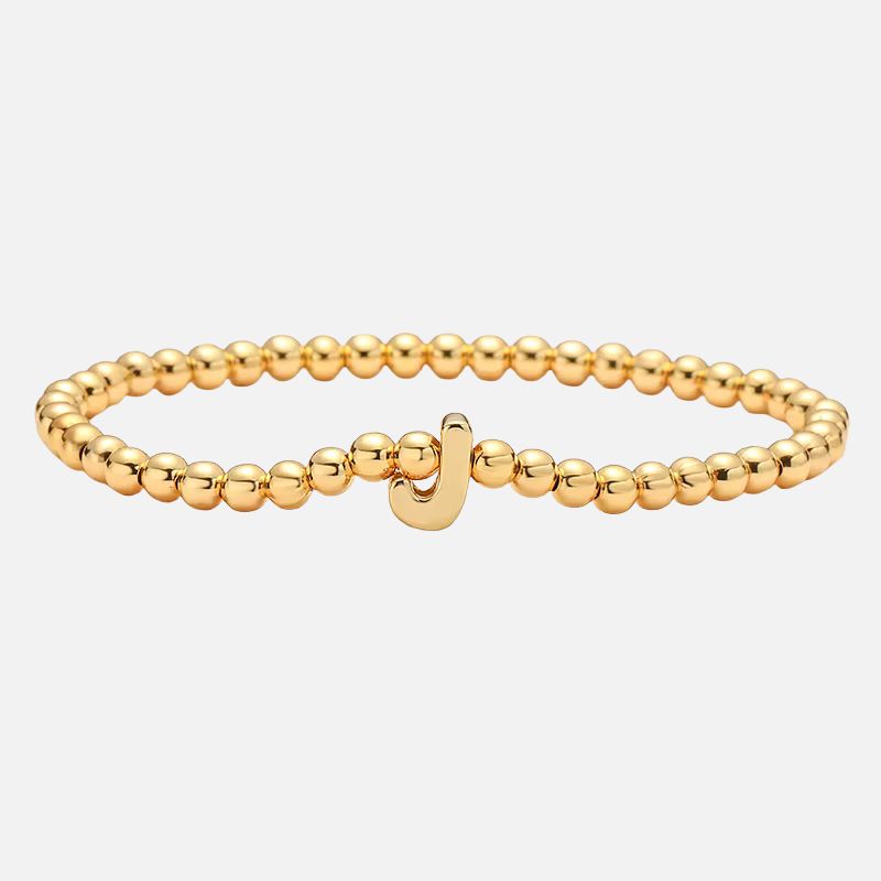 Bracelet Personnalisé En Perles Dorées