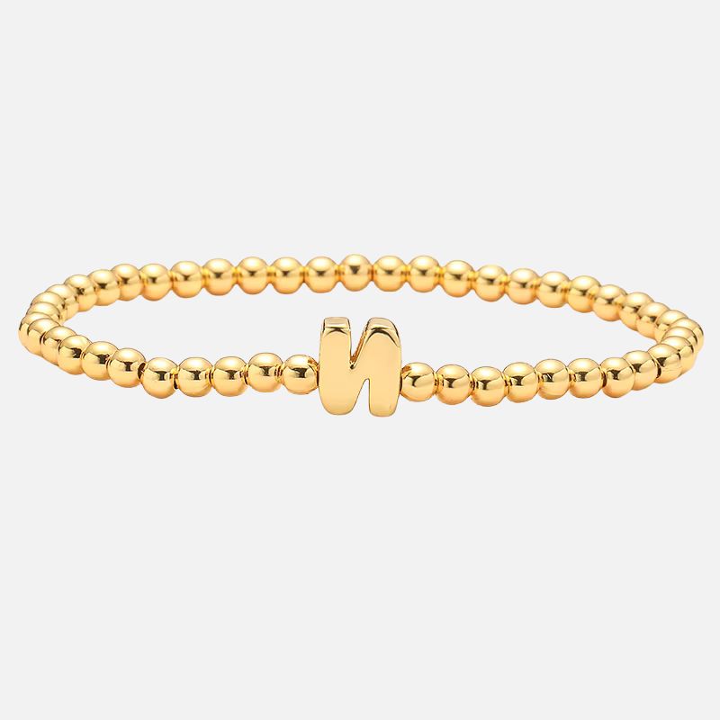 Bracelet Personnalisé En Perles Dorées