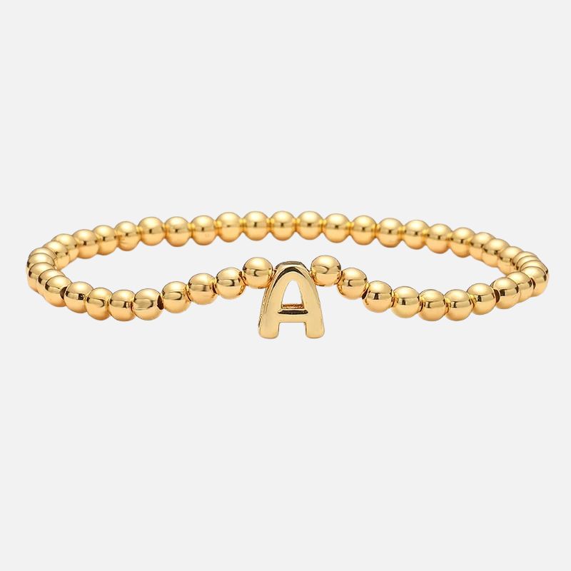 Bracelet Personnalisé En Perles Dorées